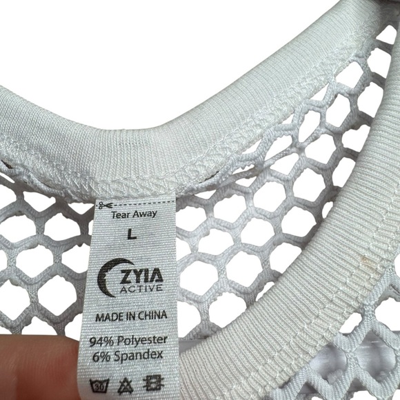 NWT Zyia Don't Mesh With Me White Swim Cover Large L I20 - Picture 5 of 7
